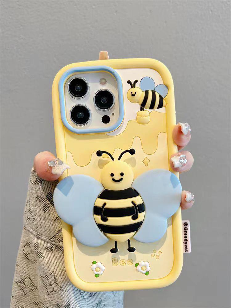 honey bee silicone case with stand